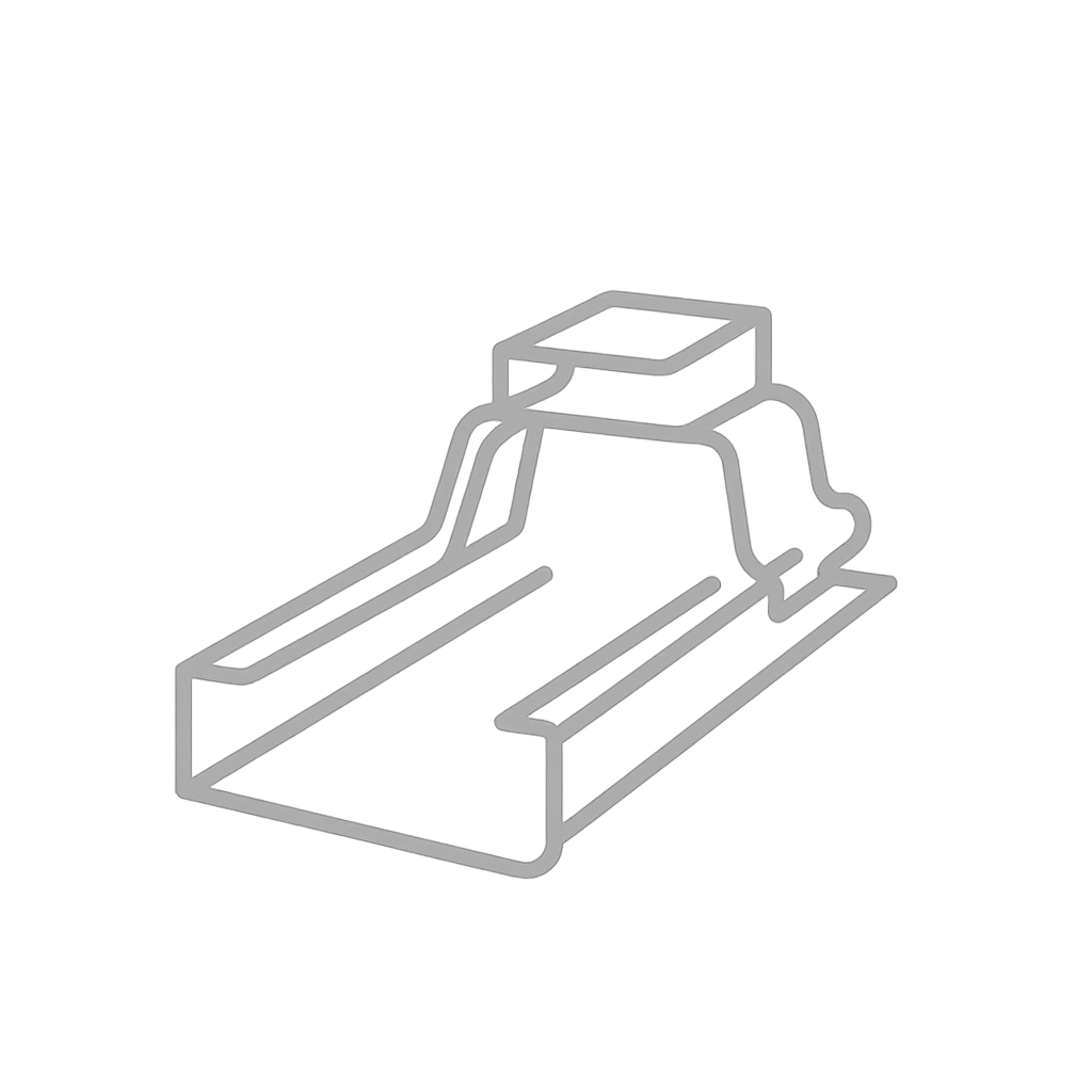 isolation clip and furring channel grey