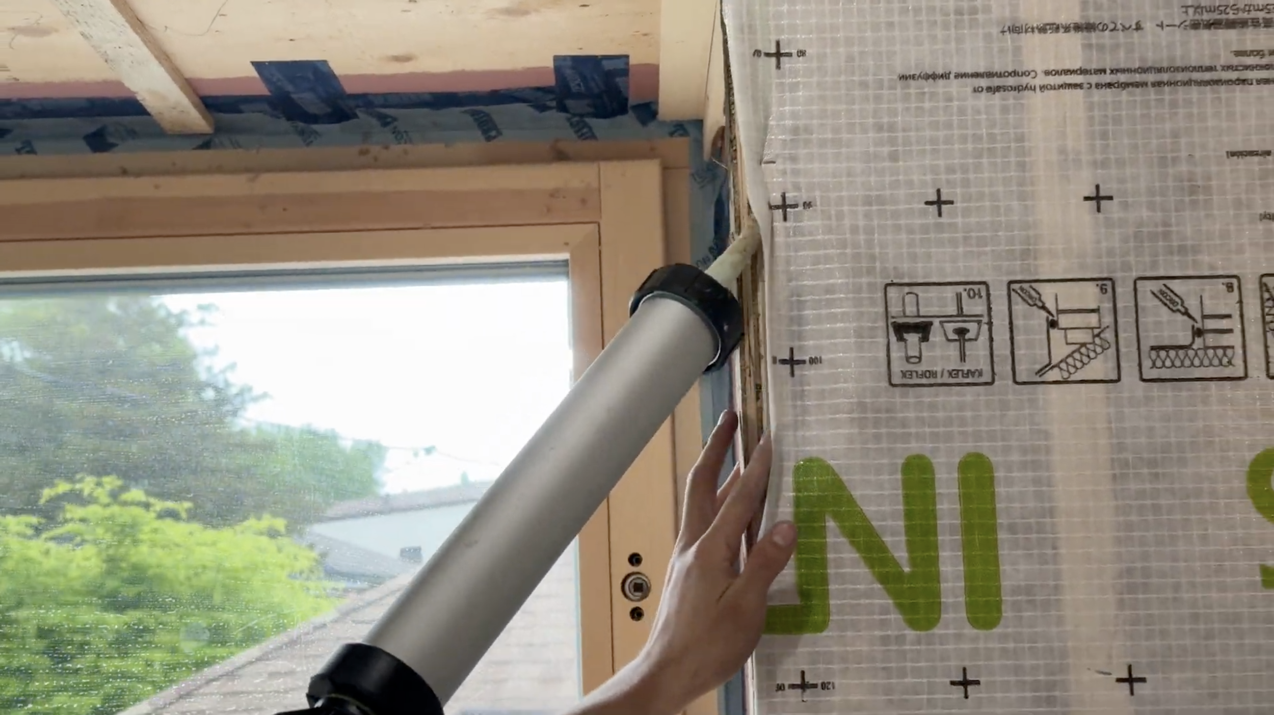 Acoustical sealant around window