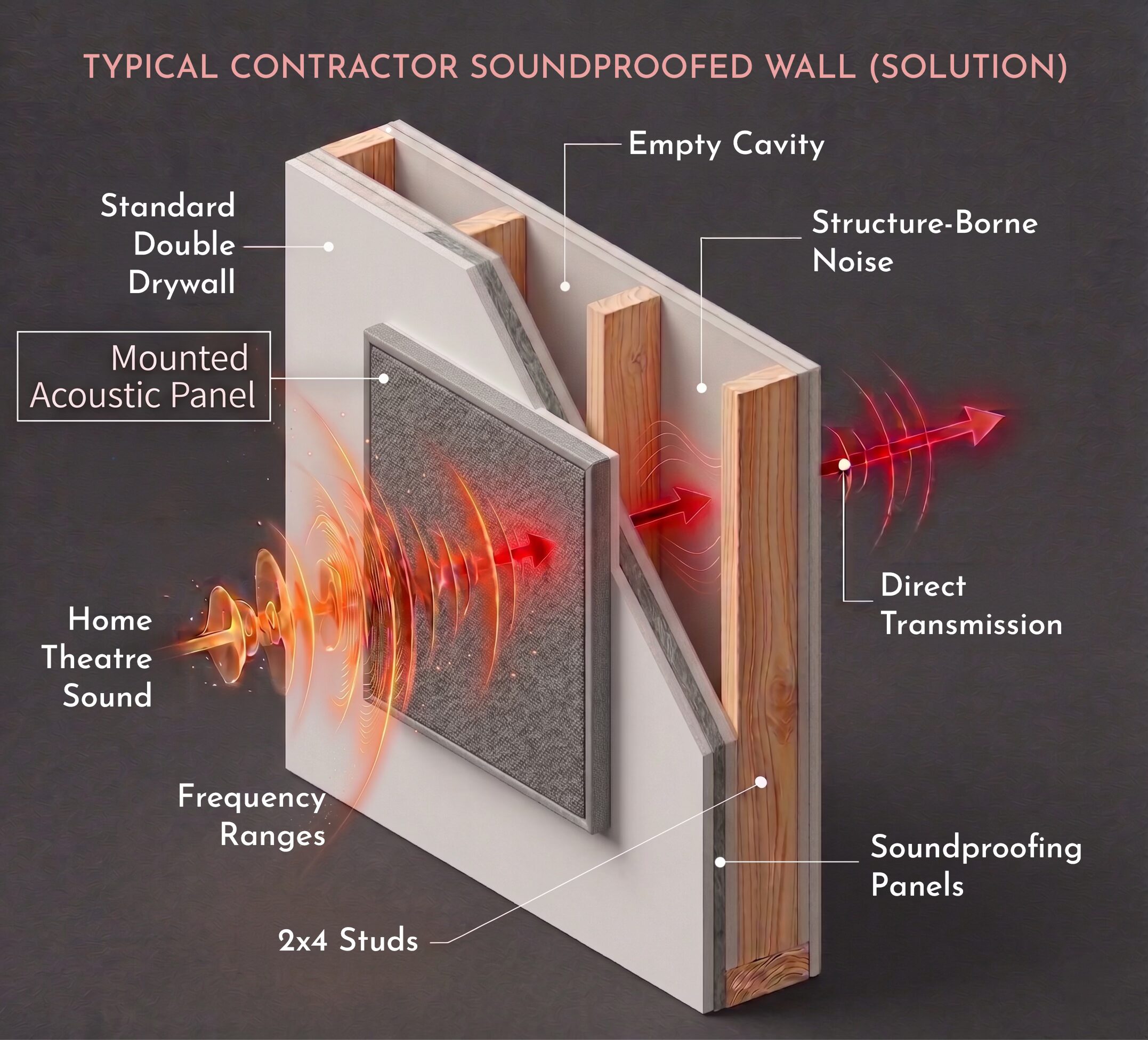 Typical contractor soundproof wall solution