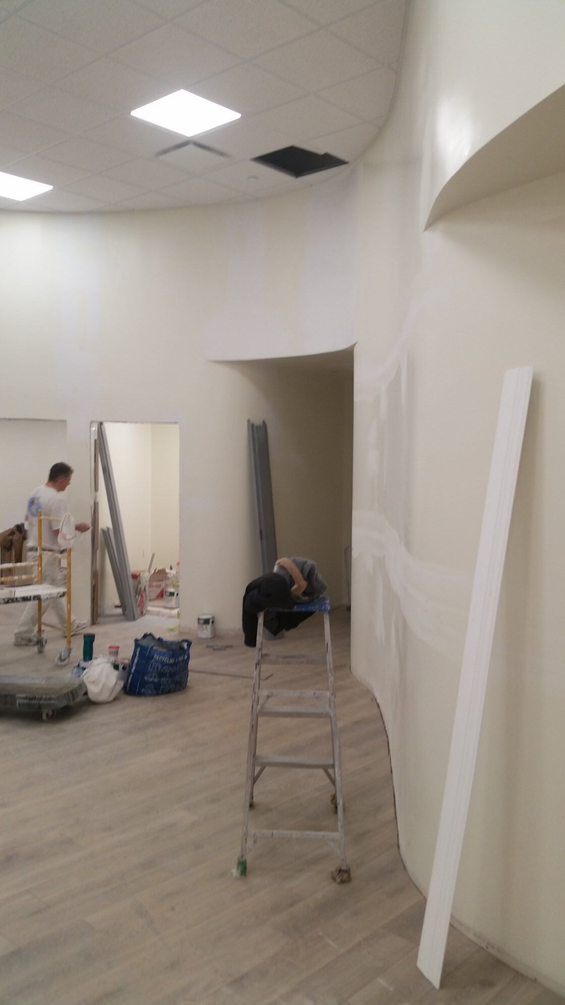 Daycare drywall project curved walls Daycare drywall project curved walls